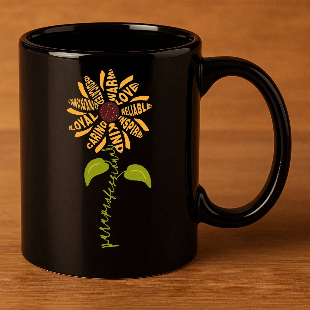 Para professional Paraeducator Teacher Sunflower 11oz C Handle Ceramic Mug
