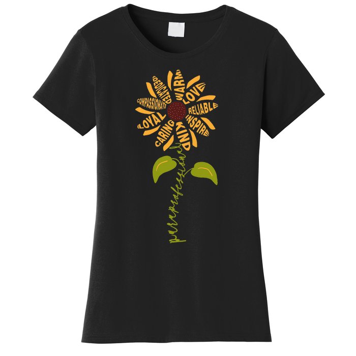 Para professional Paraeducator Teacher Sunflower Women's T-Shirt