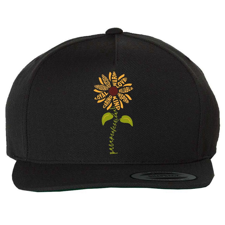 Para professional Paraeducator Teacher Sunflower Wool Snapback Cap