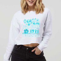 P.I.N.K Palm Puff 2024 P.I.N.K Palm Puff Cropped Pullover Crew
