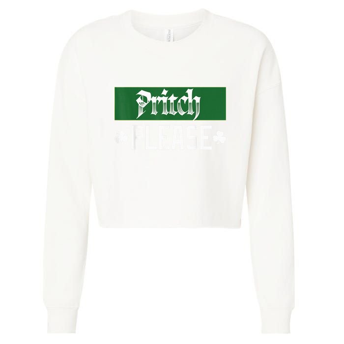 Pritch Please Cropped Pullover Crew