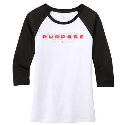 Ptp Purpose Women's Tri-Blend 3/4-Sleeve Raglan Shirt