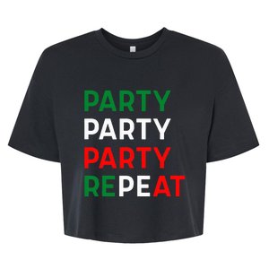 Party Party Party Repeat Bella+Canvas Jersey Crop Tee