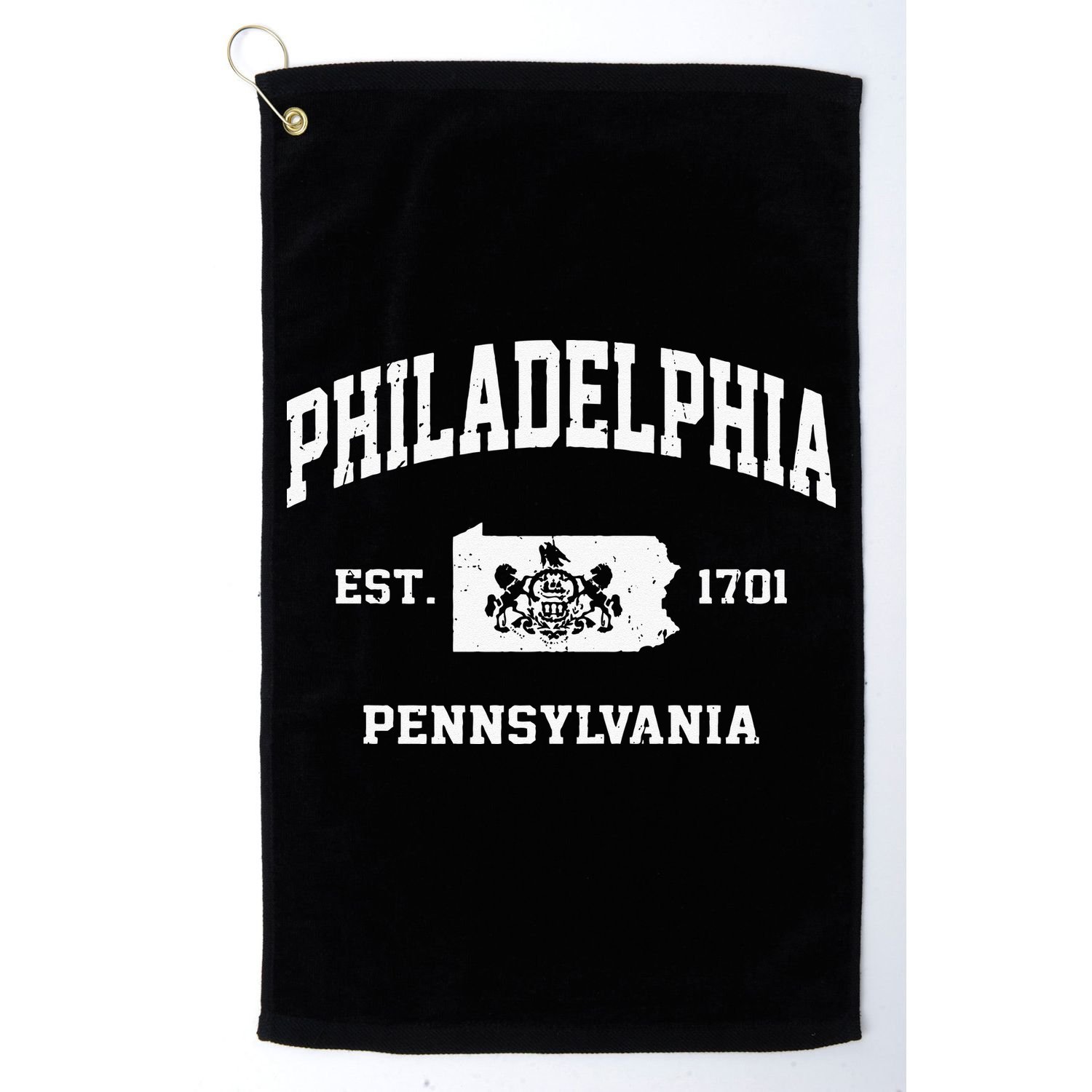 Philadelphia Pennsylvania PA Vintage State Athletic Style Golf Towel