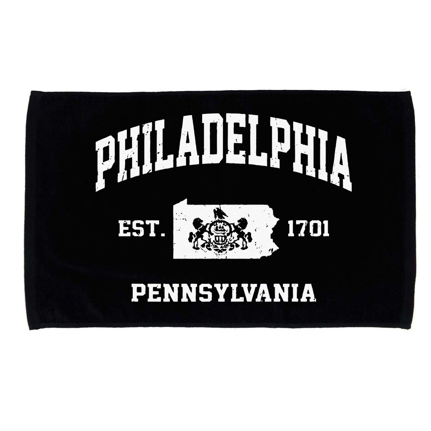 Philadelphia Pennsylvania PA Vintage State Athletic Style Microfiber Hand Towel
