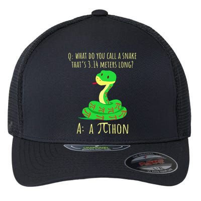 Python Pithon Pi Symbol Funny Math Teacher Pi Day Flexfit Unipanel Trucker Cap