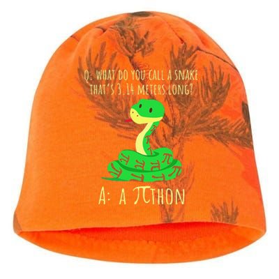 Python Pithon Pi Symbol Funny Math Teacher Pi Day Kati - Camo Knit Beanie