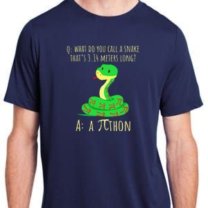 Python Pithon Pi Symbol Funny Math Teacher Pi Day Adult ChromaSoft Performance T-Shirt