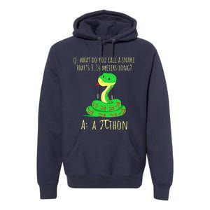 Python Pithon Pi Symbol Funny Math Teacher Pi Day Premium Hoodie