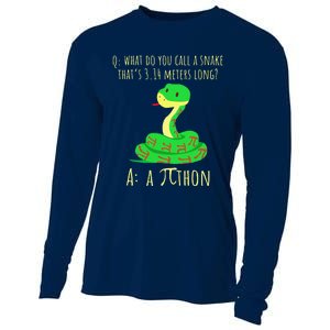 Python Pithon Pi Symbol Funny Math Teacher Pi Day Cooling Performance Long Sleeve Crew