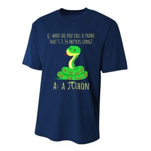 Python Pithon Pi Symbol Funny Math Teacher Pi Day Performance Sprint T-Shirt