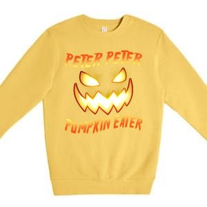 Peter Peter Pumpkin Eater Jack O Lantern Premium Crewneck Sweatshirt