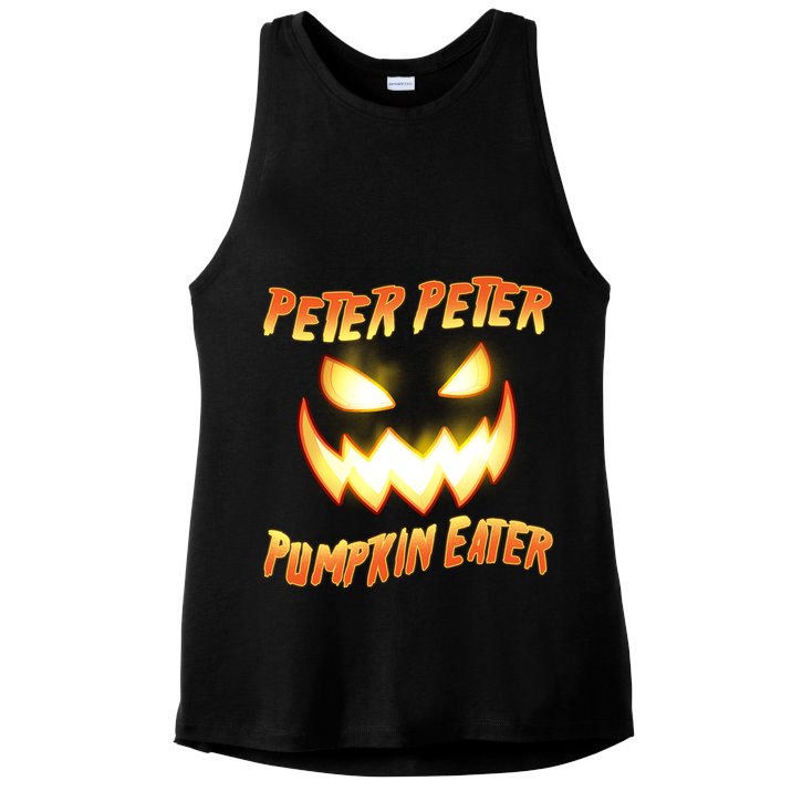 Peter Peter Pumpkin Eater Jack O Lantern Ladies PosiCharge Tri-Blend Wicking Tank
