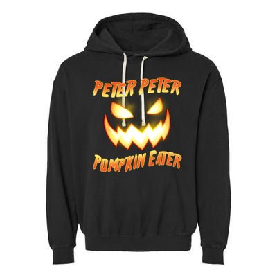 Peter Peter Pumpkin Eater Jack O Lantern Garment-Dyed Fleece Hoodie