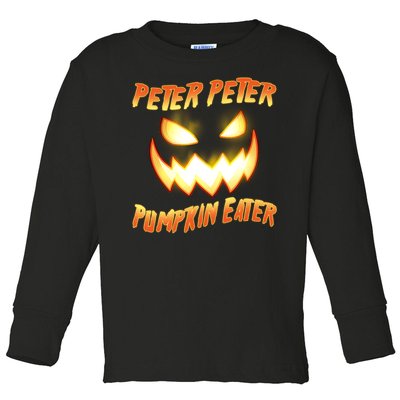 Peter Peter Pumpkin Eater Jack O Lantern Toddler Long Sleeve Shirt