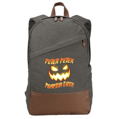 Peter Peter Pumpkin Eater Jack O Lantern Cotton Canvas Backpack