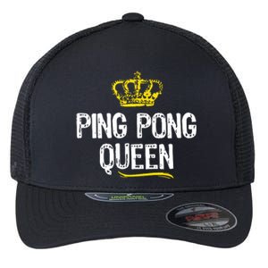 Ping Pong Queen Women Girl Player Table Tennis Funny Gift Flexfit Unipanel Trucker Cap