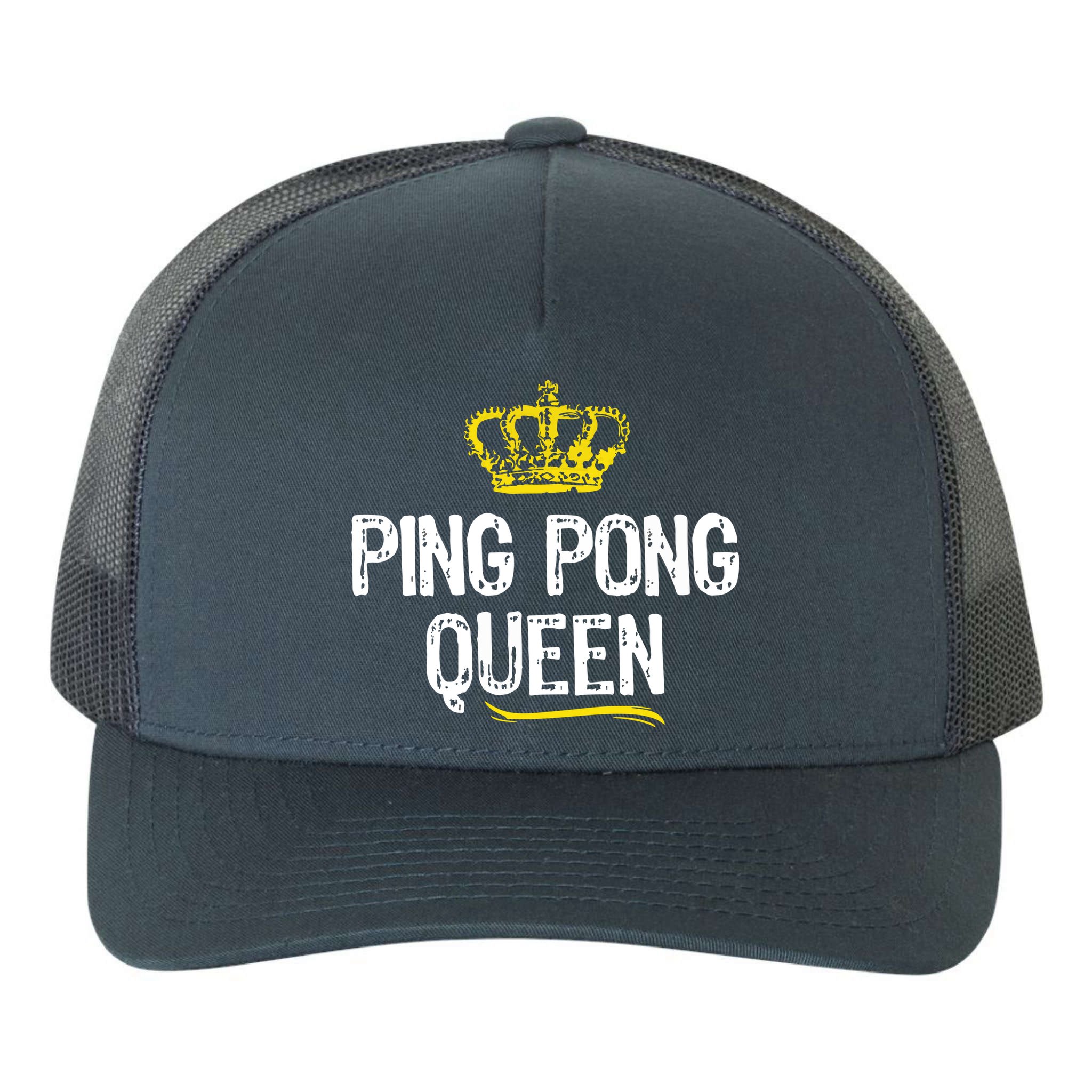 Ping Pong Queen Women Girl Player Table Tennis Funny Gift Yupoong Adult 5-Panel Trucker Hat