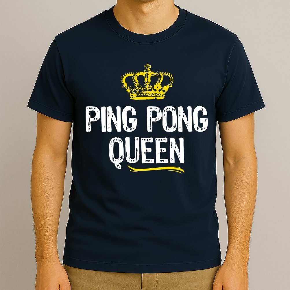 Ping Pong Queen Women Girl Player Table Tennis Funny Gift T-Shirt