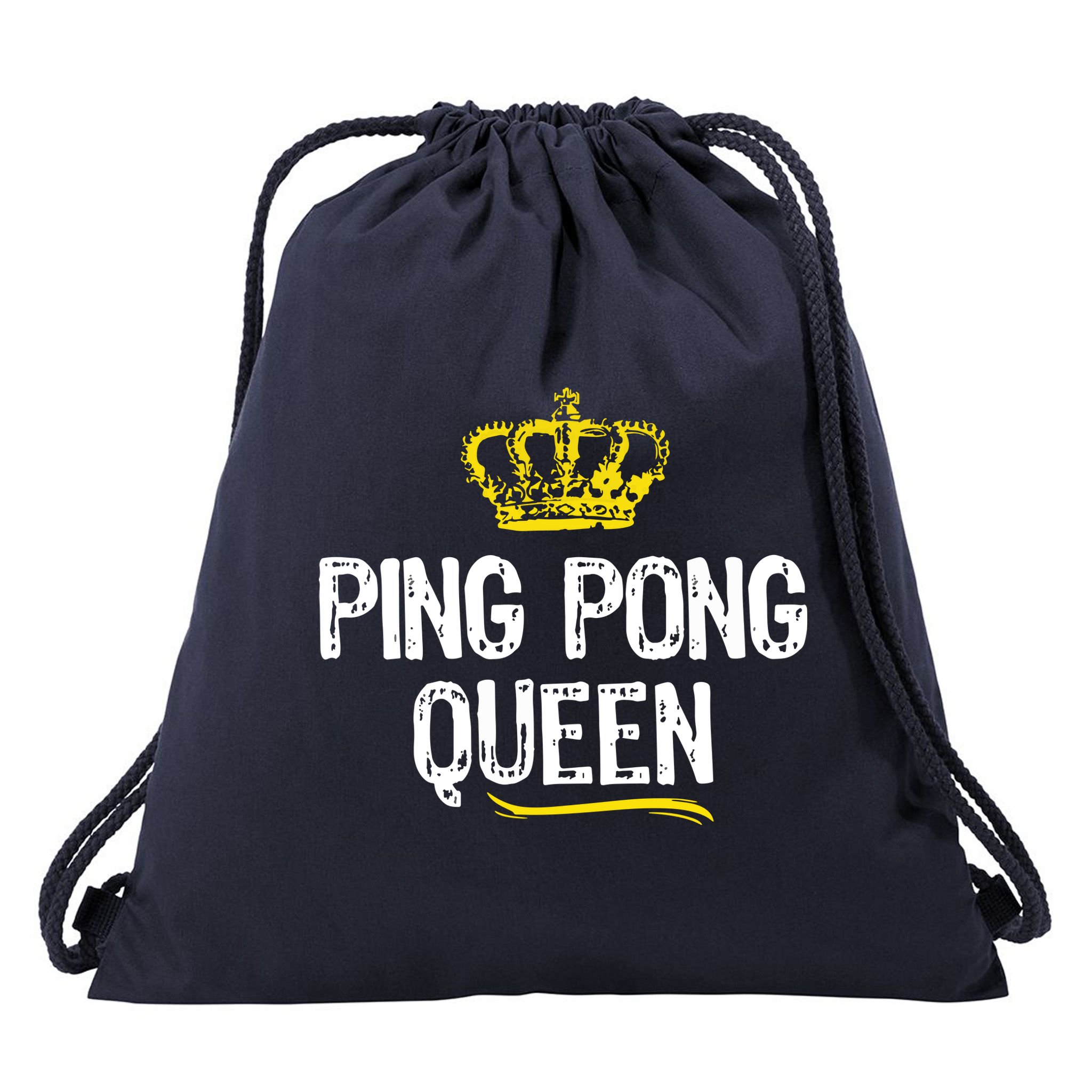 Ping Pong Queen Women Girl Player Table Tennis Funny Gift Drawstring Bag