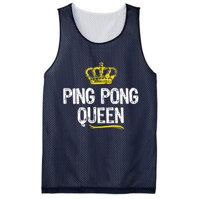 Ping Pong Queen Women Girl Player Table Tennis Funny Gift Mesh Reversible Basketball Jersey Tank