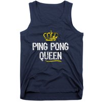 Ping Pong Queen Women Girl Player Table Tennis Funny Gift Tank Top