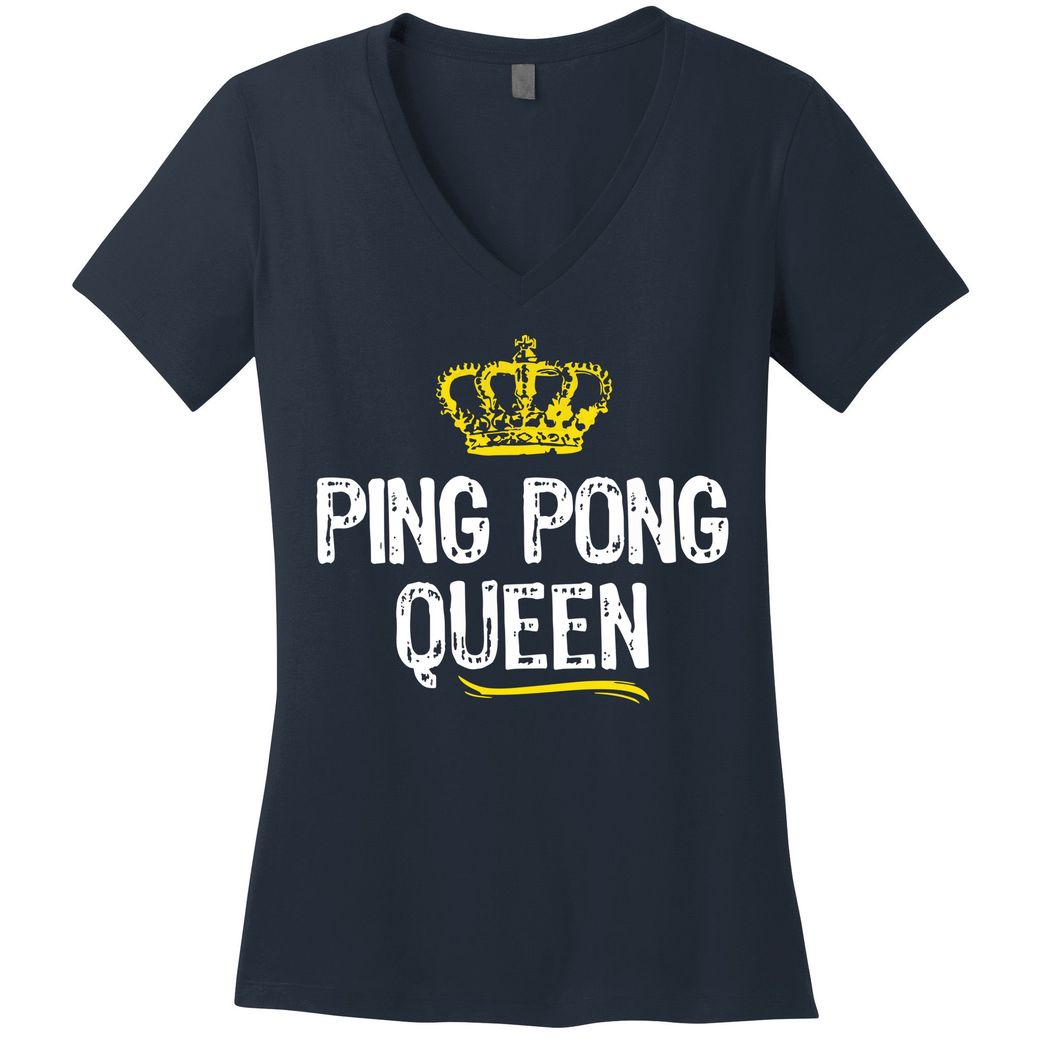 Ping Pong Queen Women Girl Player Table Tennis Funny Gift Women's V-Neck T-Shirt
