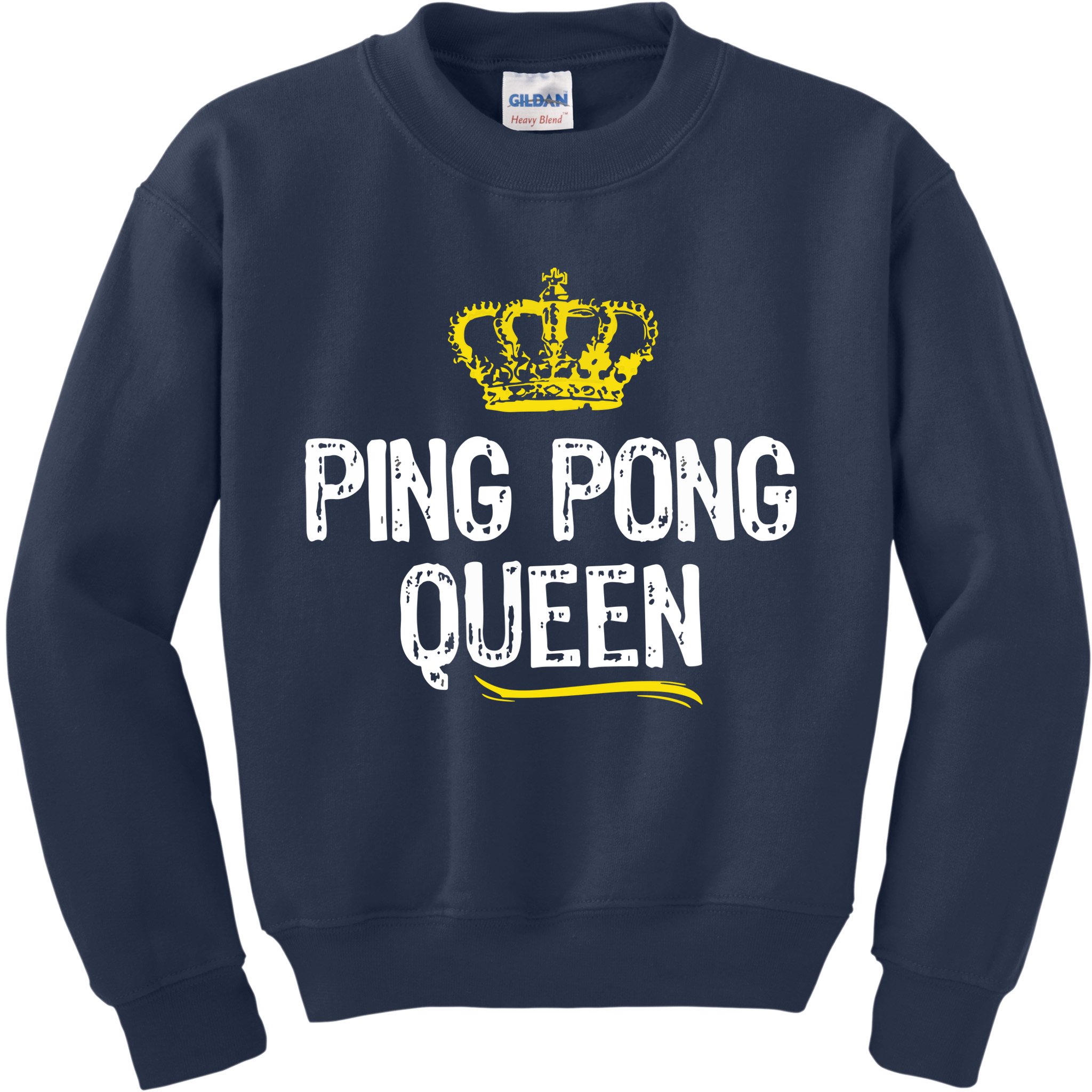 Ping Pong Queen Women Girl Player Table Tennis Funny Gift Kids Sweatshirt