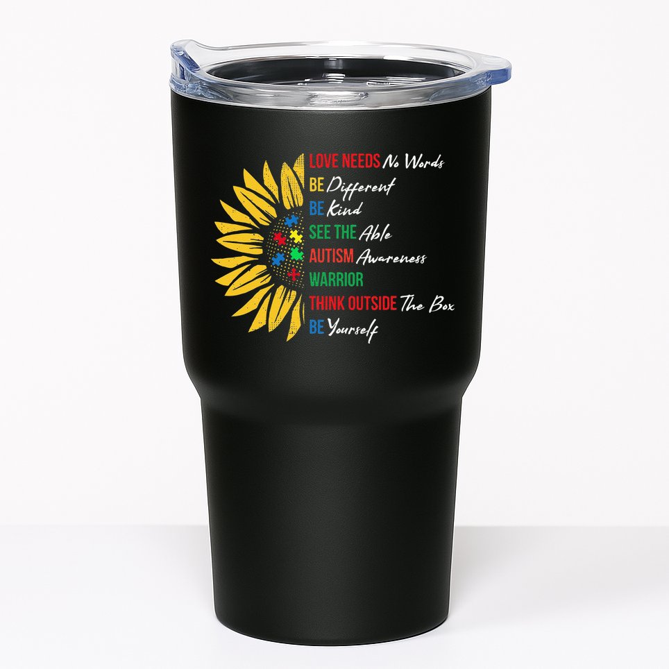 Puzzle Piece Quotes Inspirational Autism Awareness Gift Tumbler