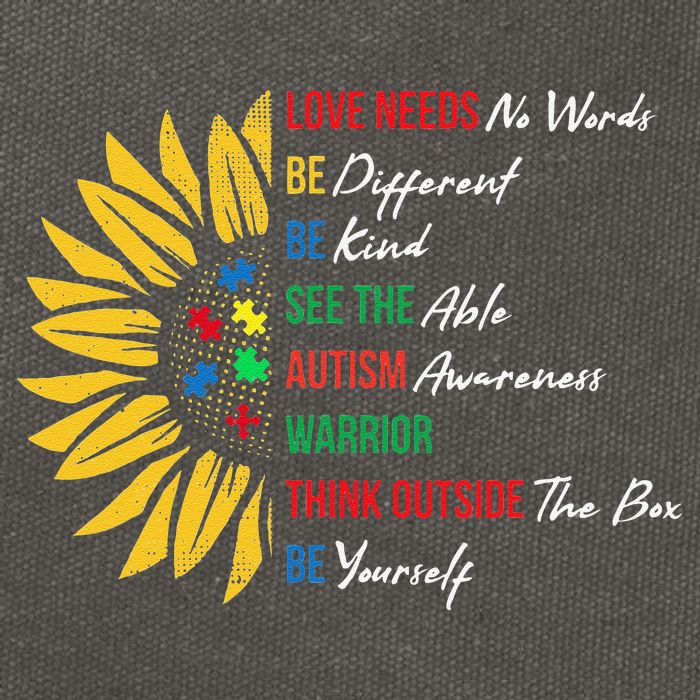 Puzzle Piece Quotes Inspirational Autism Awareness Gift Cotton Canvas Backpack