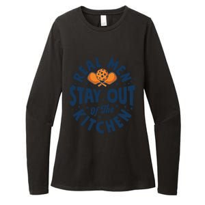 Play Pickleball Real Stay Out Of The Kitchen Funny Quote Cool Gift Womens CVC Long Sleeve Shirt