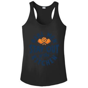 Play Pickleball Real Stay Out Of The Kitchen Funny Quote Cool Gift Ladies PosiCharge Competitor Racerback Tank