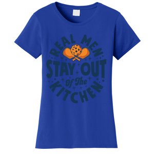 Play Pickleball Real Stay Out Of The Kitchen Funny Quote Cool Gift Women's T-Shirt