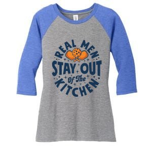 Play Pickleball Real Stay Out Of The Kitchen Funny Quote Cool Gift Women's Tri-Blend 3/4-Sleeve Raglan Shirt