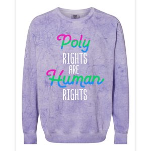 Polysexual Poly Rights Are Hu Rights Equality Lgbt Gay Gift Colorblast Crewneck Sweatshirt