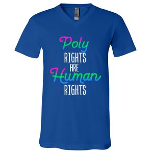 Polysexual Poly Rights Are Hu Rights Equality Lgbt Gay Gift V-Neck T-Shirt