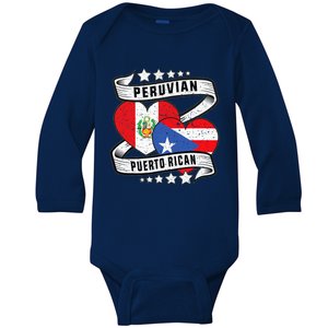 Peruvian Puerto rican Half Peruvian half Puerto rican Baby Long Sleeve Bodysuit