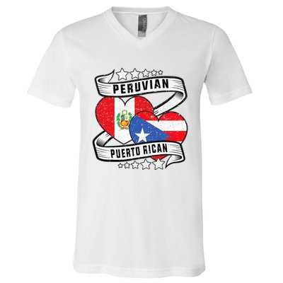 Peruvian Puerto rican Half Peruvian half Puerto rican V-Neck T-Shirt