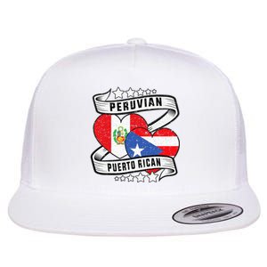 Peruvian Puerto rican Half Peruvian half Puerto rican Flat Bill Trucker Hat