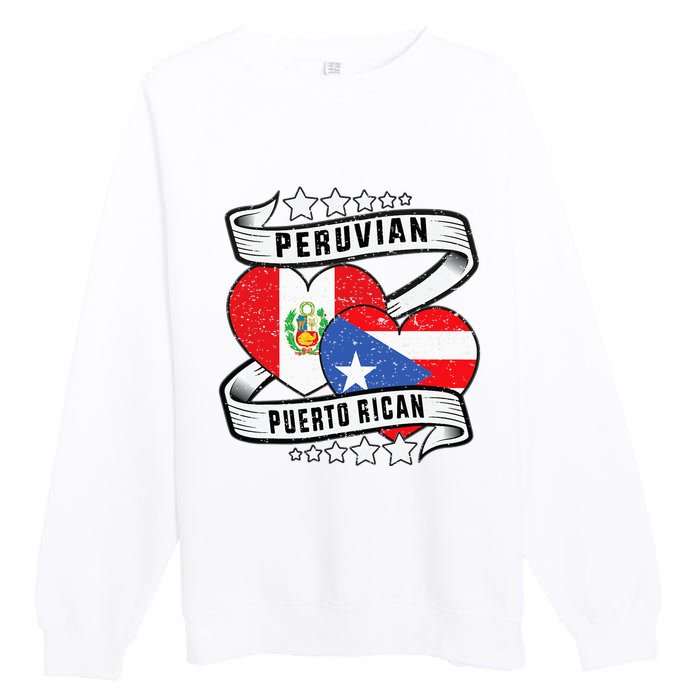 Peruvian Puerto rican Half Peruvian half Puerto rican Premium Crewneck Sweatshirt