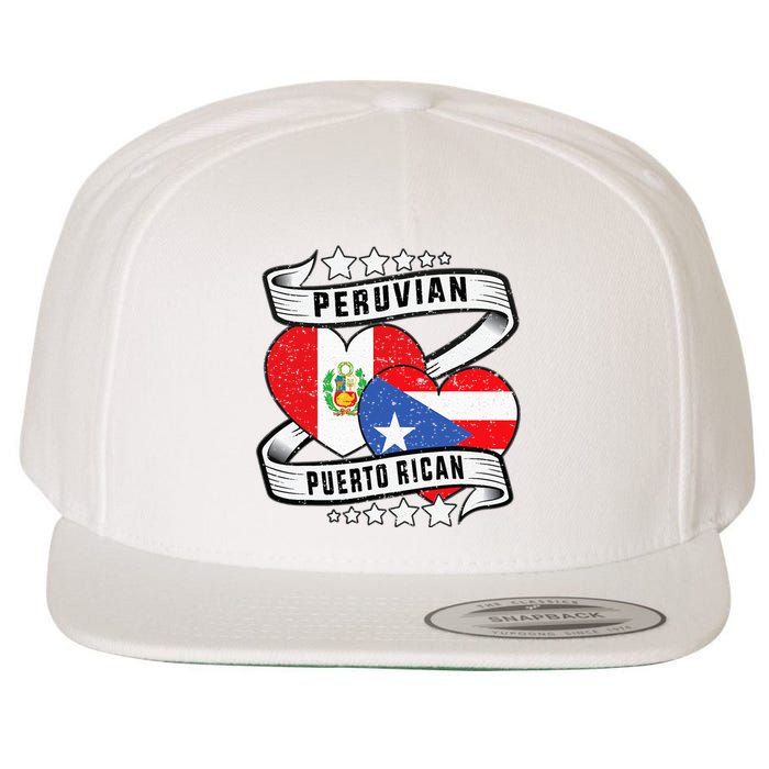 Peruvian Puerto rican Half Peruvian half Puerto rican Wool Snapback Cap