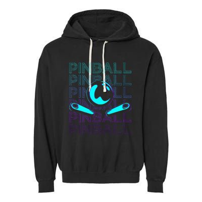 Pinball Player Retro Garment-Dyed Fleece Hoodie