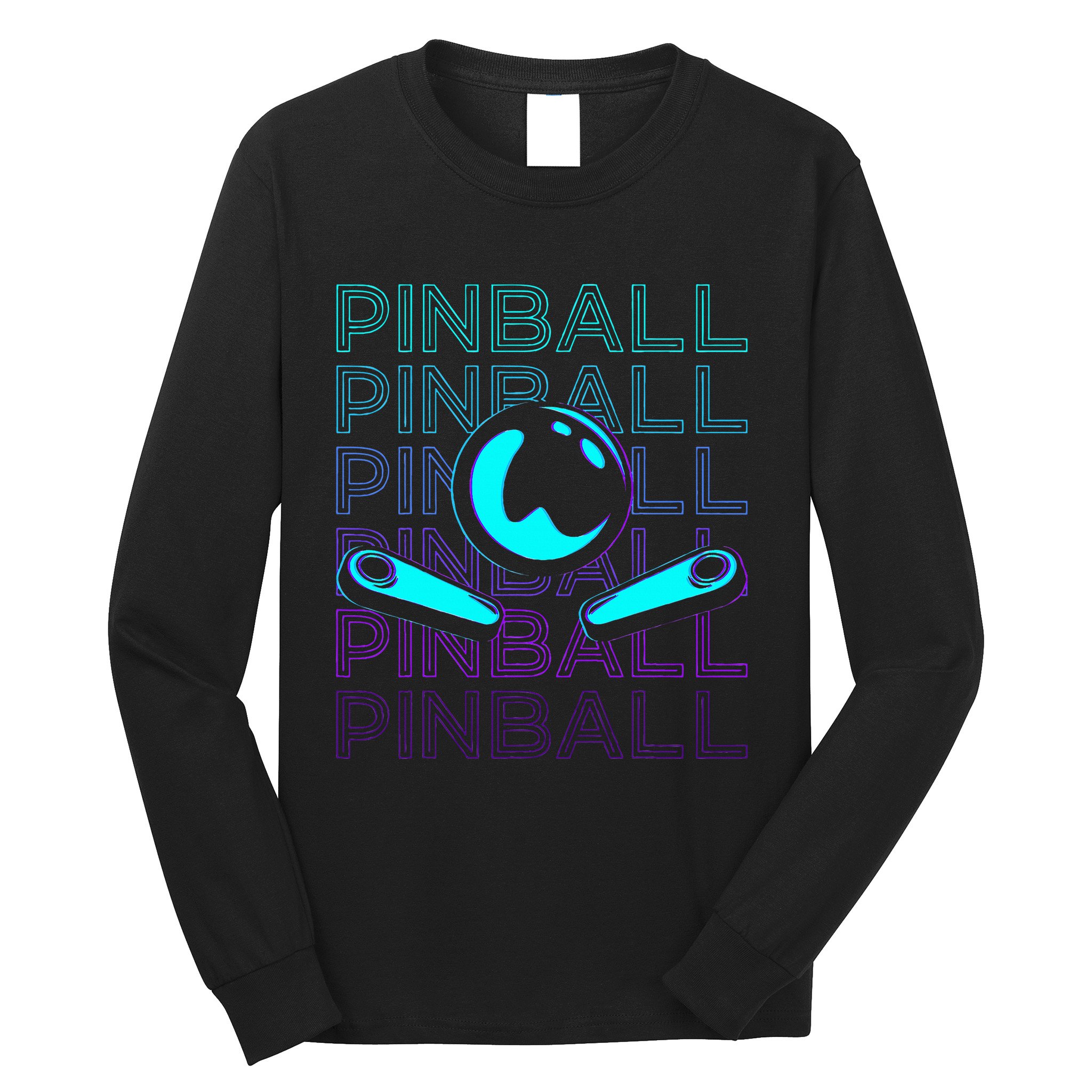 Pinball Player Retro Long Sleeve Shirt