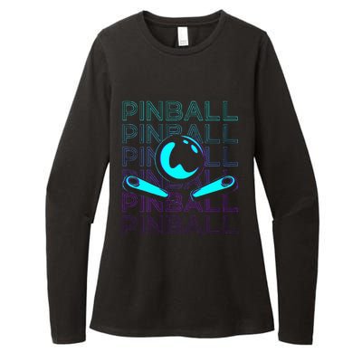 Pinball Player Retro Womens CVC Long Sleeve Shirt