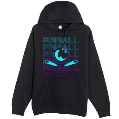 Pinball Player Retro Premium Pullover Hoodie