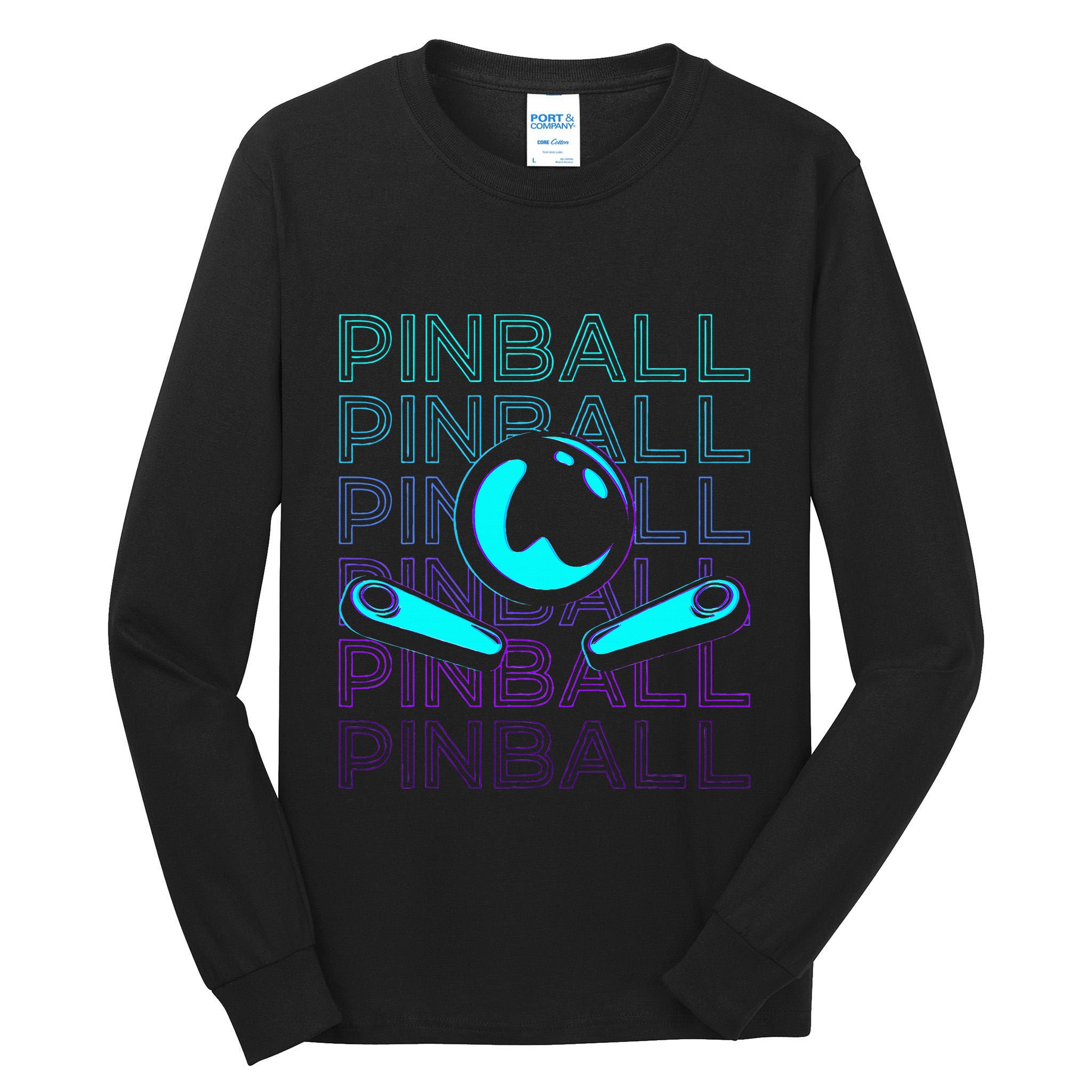 Pinball Player Retro Tall Long Sleeve T-Shirt