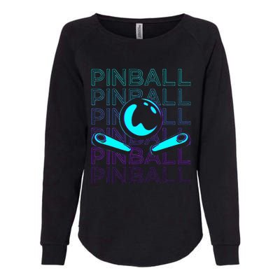 Pinball Player Retro Womens California Wash Sweatshirt