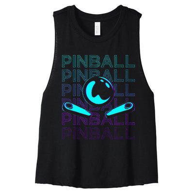 Pinball Player Retro Women's Racerback Cropped Tank