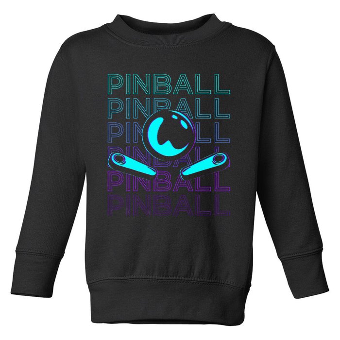 Pinball Player Retro Toddler Sweatshirt