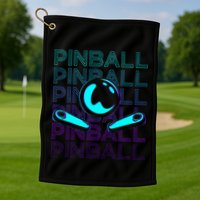 Pinball Player Retro Golf Towel